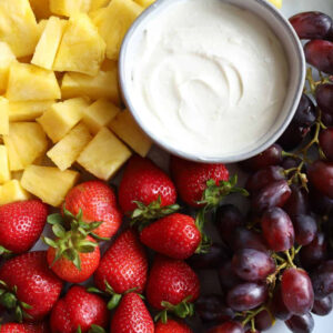 Black Grape Dip with Marshmallow Fluff and Cream Cheese