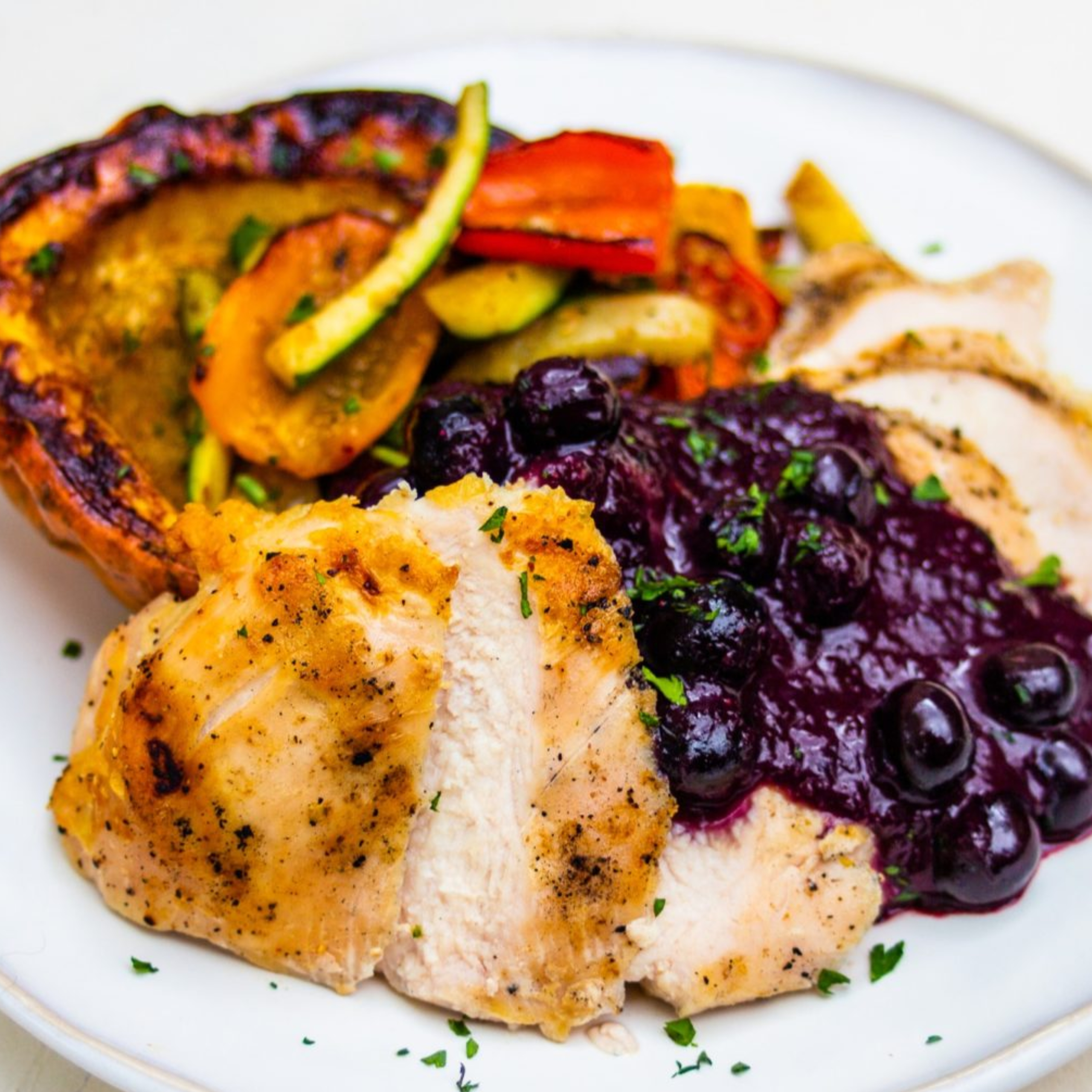 Blueberry Balsamic Glazed Chicken: Recipe
