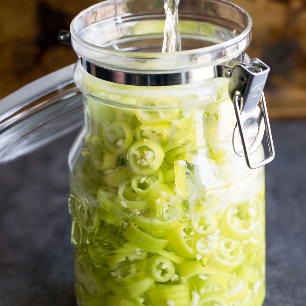 Homemade Pickled Banana Peppers
