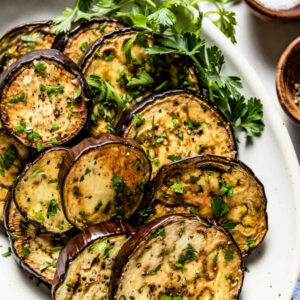 Garlic-Herb Roasted Eggplant Slices