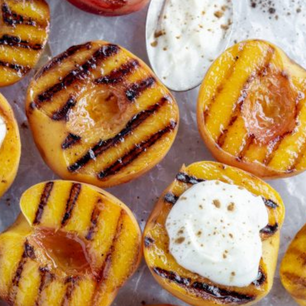 Grilled Nectarines with Honey & Ricotta