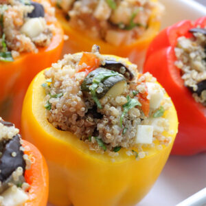 Quinoa-Stuffed Yellow Bell Peppers