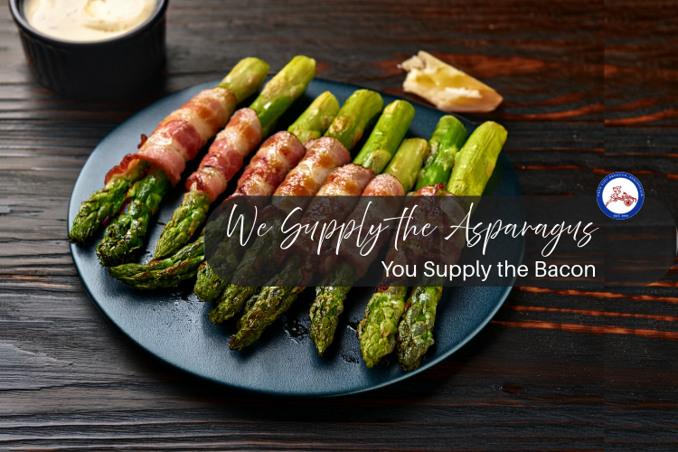 image of bacon wrapped asparagus as an appetizer
